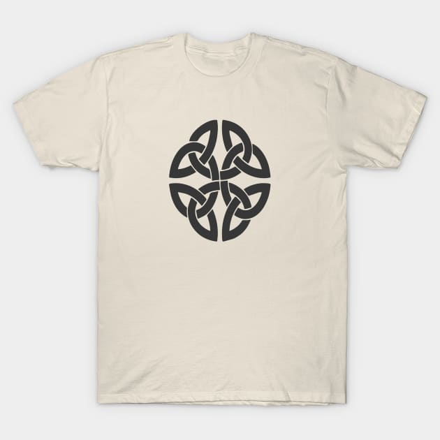 Celtic Shamrock Tribal Knot In Gray T-Shirt by taiche